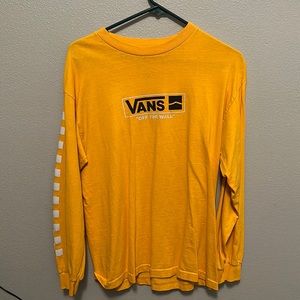 Yellow long sleeve Vans t-shirt